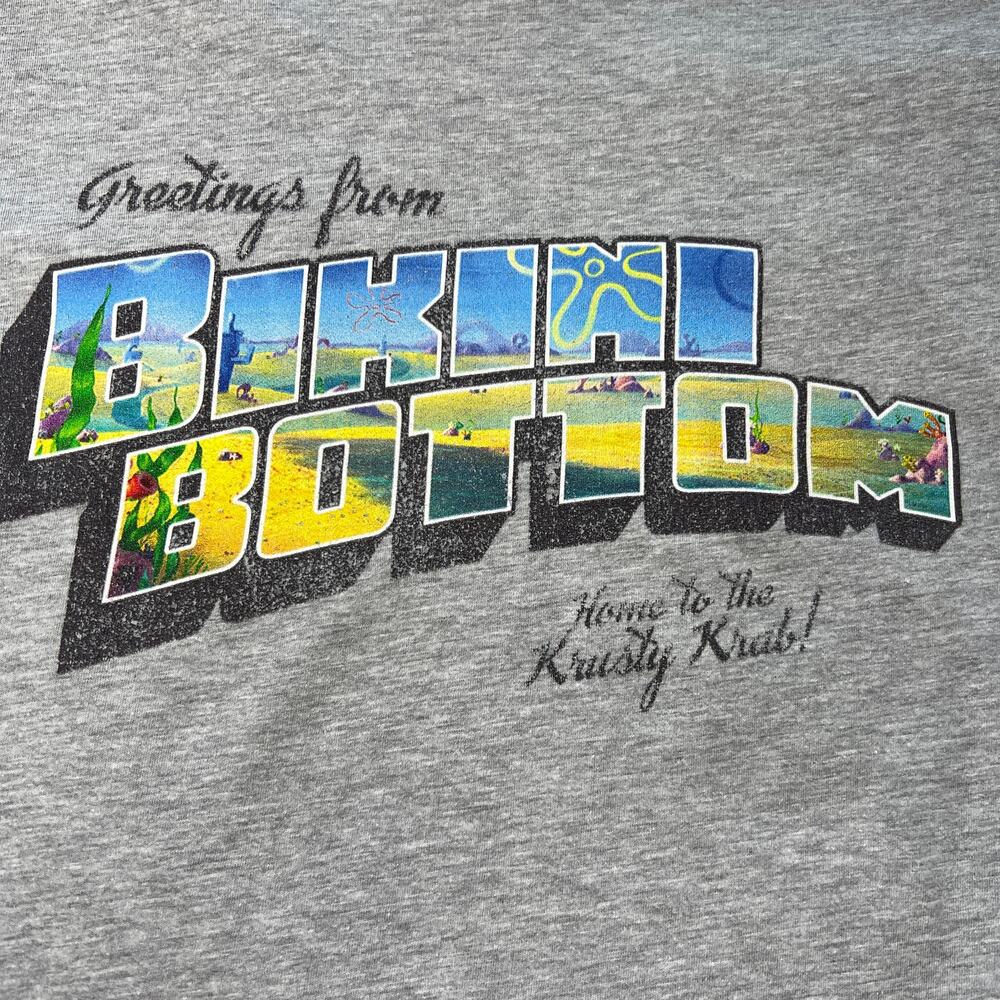 Greeting From Bikini Bottom Gray Tee Medium